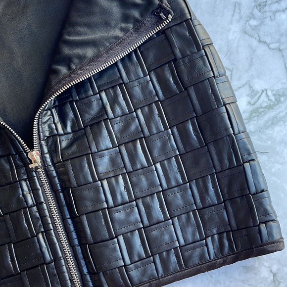 FASHION NOVA | Caged faux leather studded mini skirt - Picture 6 of 9